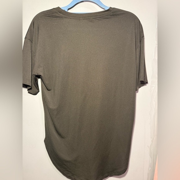 Bebe Brown Short Sleeve Tee with Metallic Logo - Picture 3 of 4